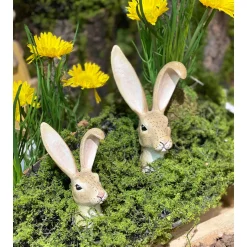 Deko Kunstblume Frühling, Löwenzahn im Moosball, gelb, 23cm