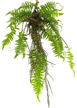 Deko Kunstpflanze Farn, Schwertfarn hängend, Kunstpflanze wie echt