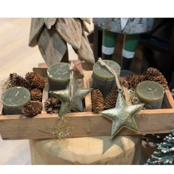 Deko Natur-Holzkiste Unika mit Quergriff, 4 Fächer, 44cm, Ib Laursen