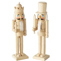 Deko Nußknacker Havre, Holzfigur mit Helm und Schwert, 38cm, Holz, Boltze Home Collections