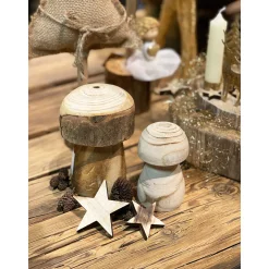 Deko Pilz Naturholz, Holzpilz Natur mit runder Kappe, 6x10cm, DIJK Natural Collections