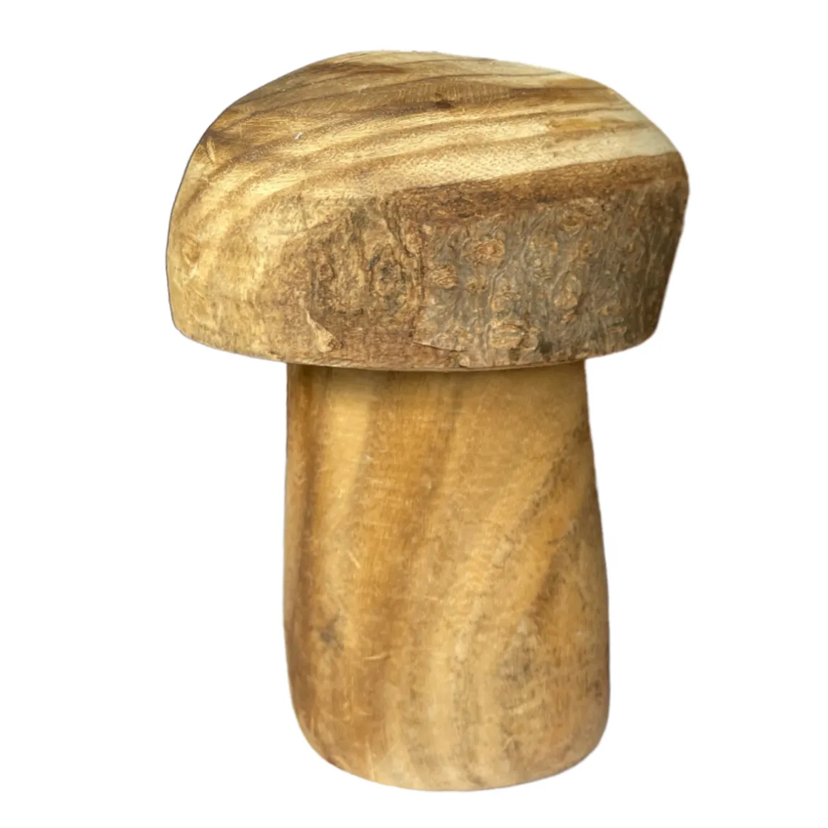 Deko Pilz Naturholz, Holzpilz Natur mit runder Kappe, 19x15cm, DIJK Natural Collections