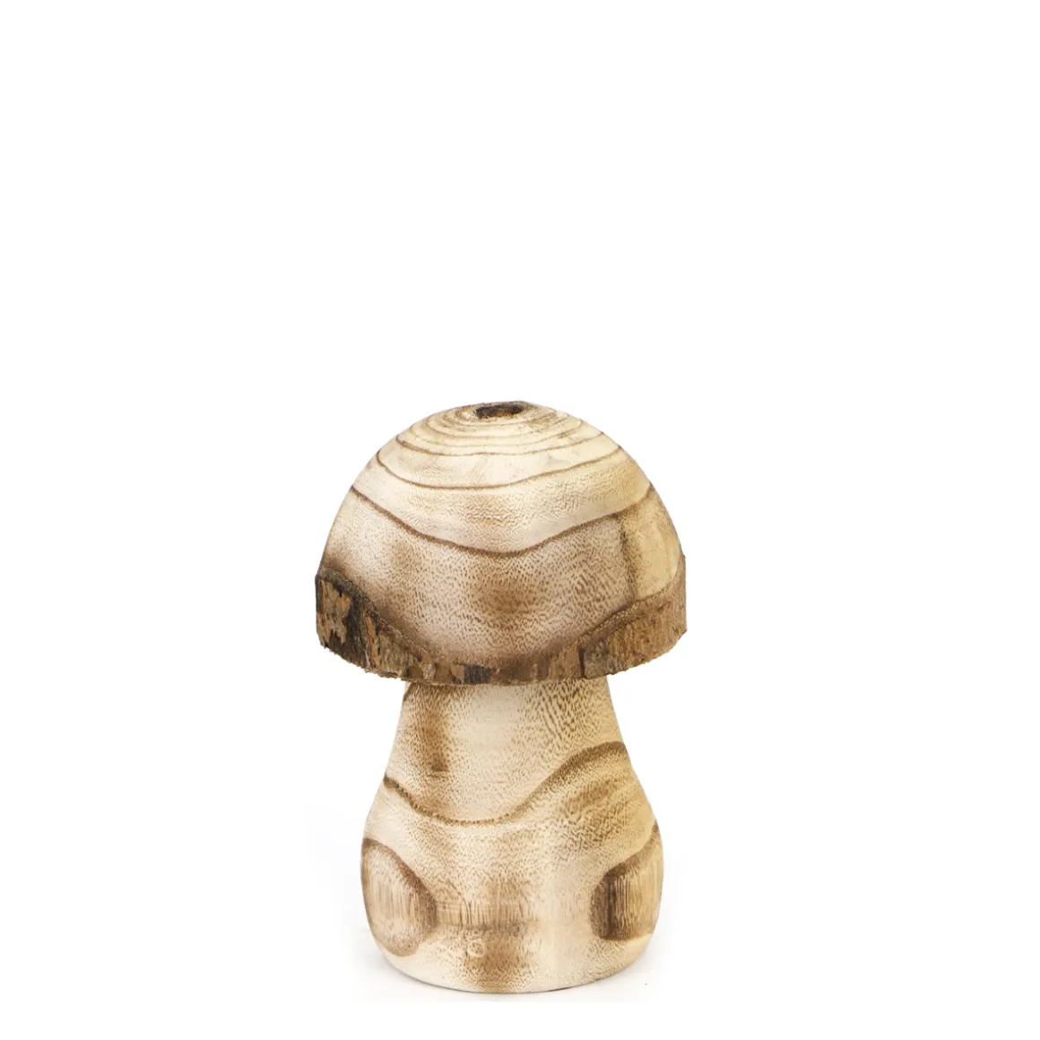 Deko Pilz Naturholz, Holzpilz Natur mit runder Kappe, 19x15cm, DIJK Natural Collections