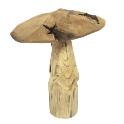 Deko Pilz Teak Rustikal, Holzpilz Teak Natur, 28x30cm, DIJK Natural Collections