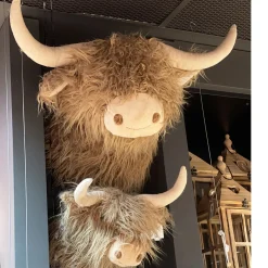 Deko Plüschtier, Schottisches Hochlandrind, Wandhalter Kopf, 25cm, Mars & More