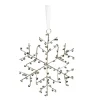 Deko Schneeflocke aus Glöckchen, Metallschellen silber mit Klang, 15cm