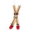 Deko Ski, Holzski mit Glöckchen, 17cm, Hänger, DIJK Natural Collections