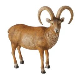 Deko Steinbock Poldie, Steinbock stehend, helles braun, 23cm, Boltze Home Collection