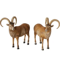 Deko Steinbock Poldie, Steinbock stehend, helles braun, 23cm, Boltze Home Collection