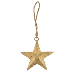 Deko Stern Antik gold, Metallstern used look, 10cm, Mars & More