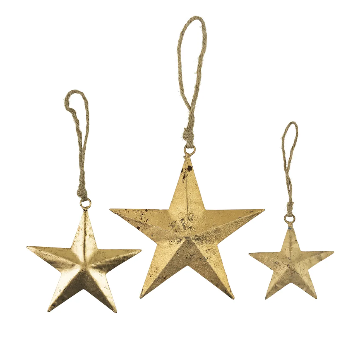 Deko Stern Antik gold, Metallstern used look, 10cm, Mars & More