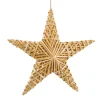 Deko Stern natur, Strohstern Weihnachten, 30x30cm, Hänger