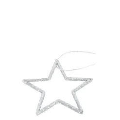 Deko Sterne bordeauxrot, Weihnachtssterne mit Glimmer, Ø7cm, 20 St/Beutel, Hänger