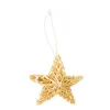 Deko Strohstern Weihnachten, Christbaumschmuck aus Strohfasern, 11cm, Halbach