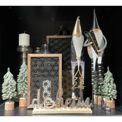 Deko Tannenbaum, Tannenbaum auf Holzfuß, 30cm, Naturholz/PE