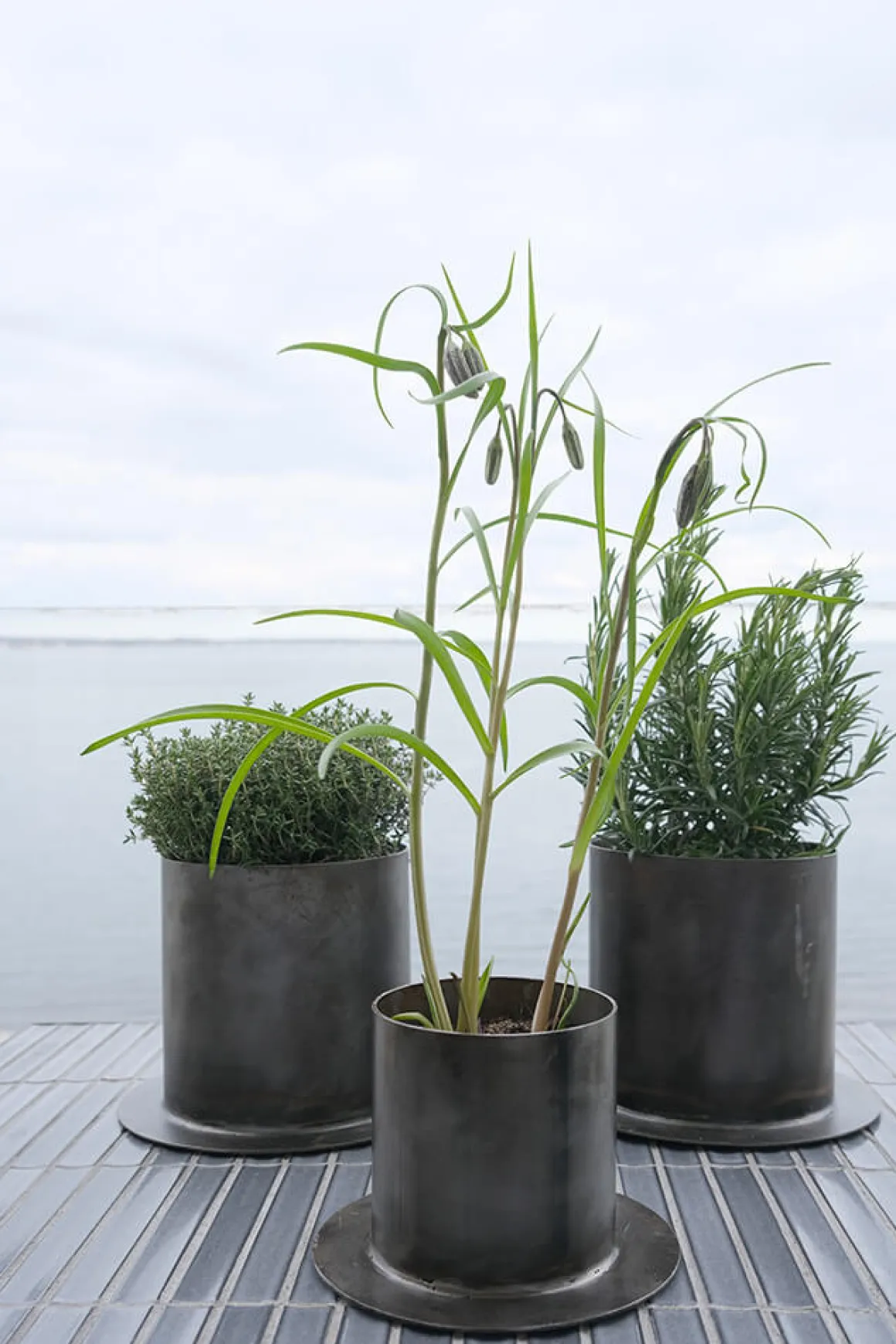 Deko Vase Fred, massive Metallvase used look, 15cm, Trademark Living