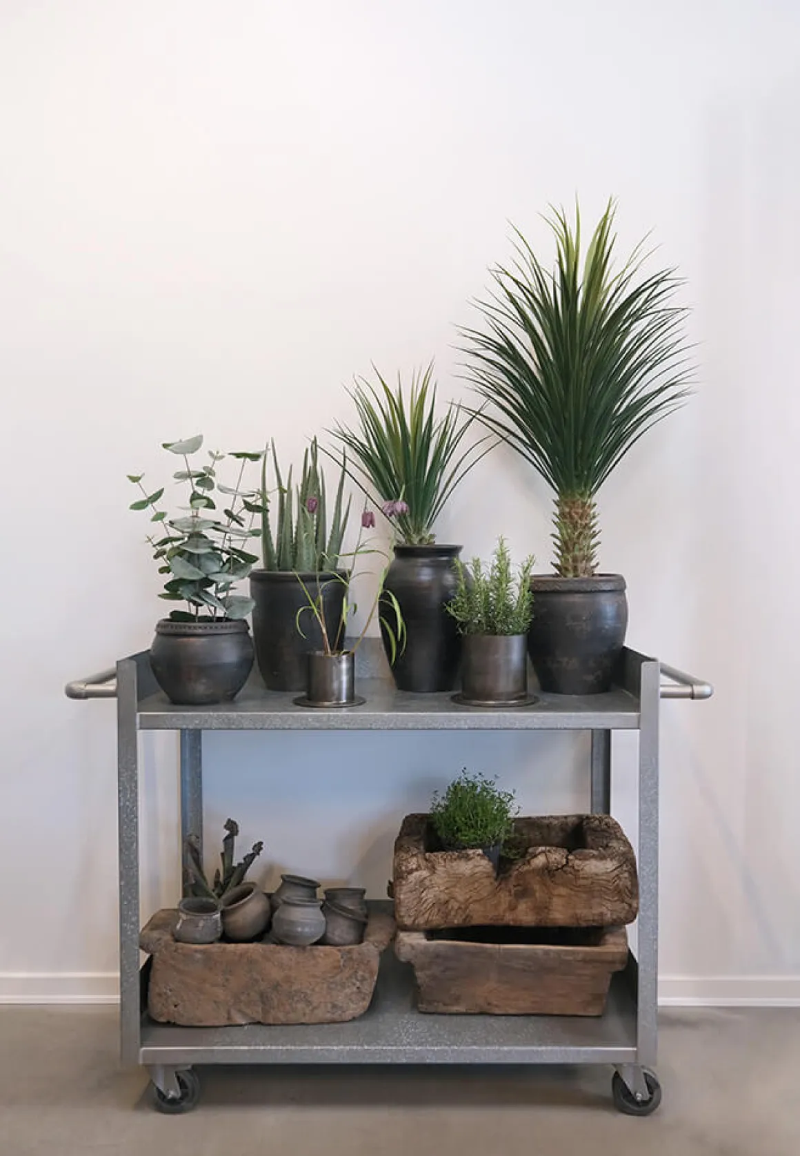 Deko Vase Fred, massive Metallvase used look, 15cm, Trademark Living