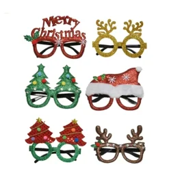 Deko Weihnachtsbrille Fun, lustige Brillen mit Weihnachtsmotiv, Partybrille
