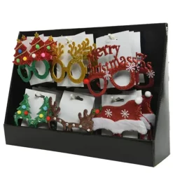 Deko Weihnachtsbrille Fun, lustige Brillen mit Weihnachtsmotiv, Partybrille