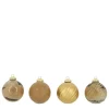 Deko Weihnachtskugeln aus Glas beige/braun, Ø8cm, DIJK Natural Collections