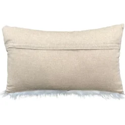 Deko Wichtelkissen Dans, Kissen mit 3 Weihnachtswichtel, grün-weiß, 50x30cm