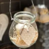 Deko Windlicht Herz, Glas mit Herz und Henkel, Ø10cm