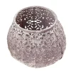 Deko Windlicht Ornament, Kerzenhalter flieder, shabby chic, 10x8cm, Metall