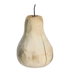 Deko Birne Natur, Holzbirne aus Naturholz, 50cm, WMG Grünberger