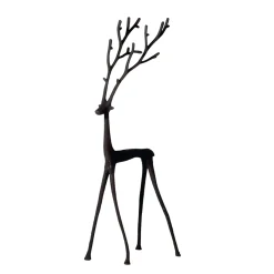 Deko Hirsch Vera, sehr schlanker Metallhirsch, Rentier mit langem Geweih, 70cm, WMG Grünberger