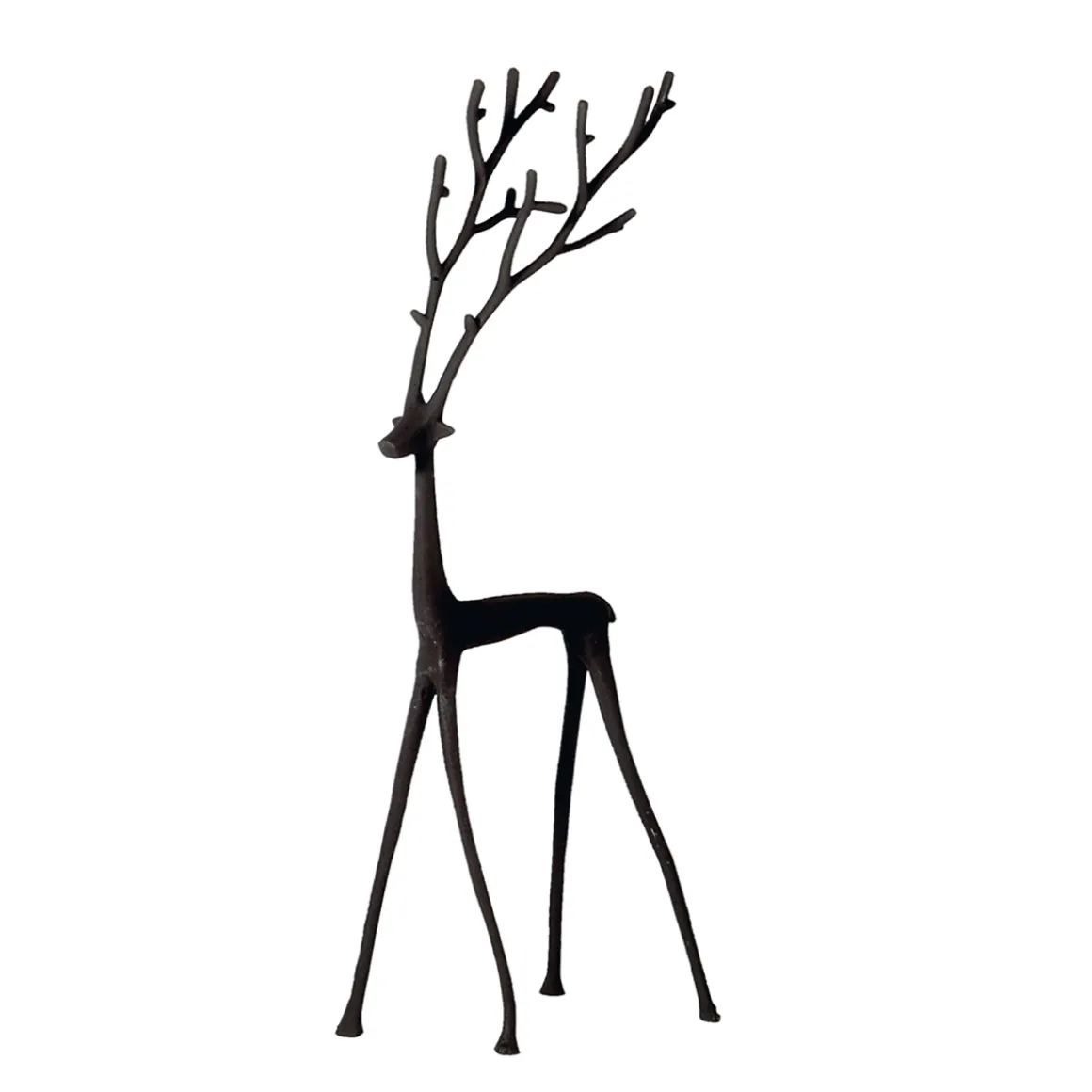 Deko Hirsch Vera, sehr schlanker Metallhirsch, Rentier mit langem Geweih, 70cm, WMG Grünberger