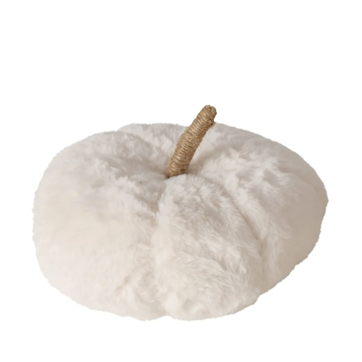 Deko Kissen Kürbis Johanne braun oder weiß, Plüschkissen in kürbisform, 30cm, Boltze Home Collection