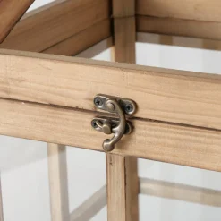 Deko Laterne Torre, Holzlaterne mit Glas-Sprossen-Fenster, 38cm, Boltze Home Collection