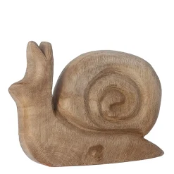 Deko Schnecke Naturholz, Holzschnecke grau sägerau, 30cm, WMG Grünberger