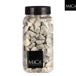 Deko Steine Marbles hellgrau, 7-15mm, 650ml, Mica Decorations