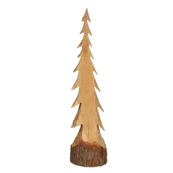 Deko Tannenbaum Natur, rustikale schlanke Tanne aus Naturholz, 120cm, WMG Grünberger