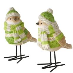 Deko Vogel Hanno, Wintervogel mit Pullover, Mütze und Schal, Boltze Home Collections
