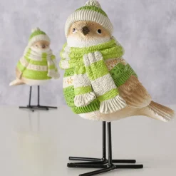 Deko Vogel Hanno, Wintervogel mit Pullover, Mütze und Schal, Boltze Home Collections