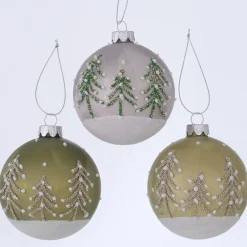 Deko Weihnachtskugeln Tannenbaum Deleo, beschneite und geeiste Perlenbäume, Boltze Home Collection