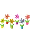 Deko Windrad im Blumentopf, buntes Windrad mit Marienkäfer, 15cm