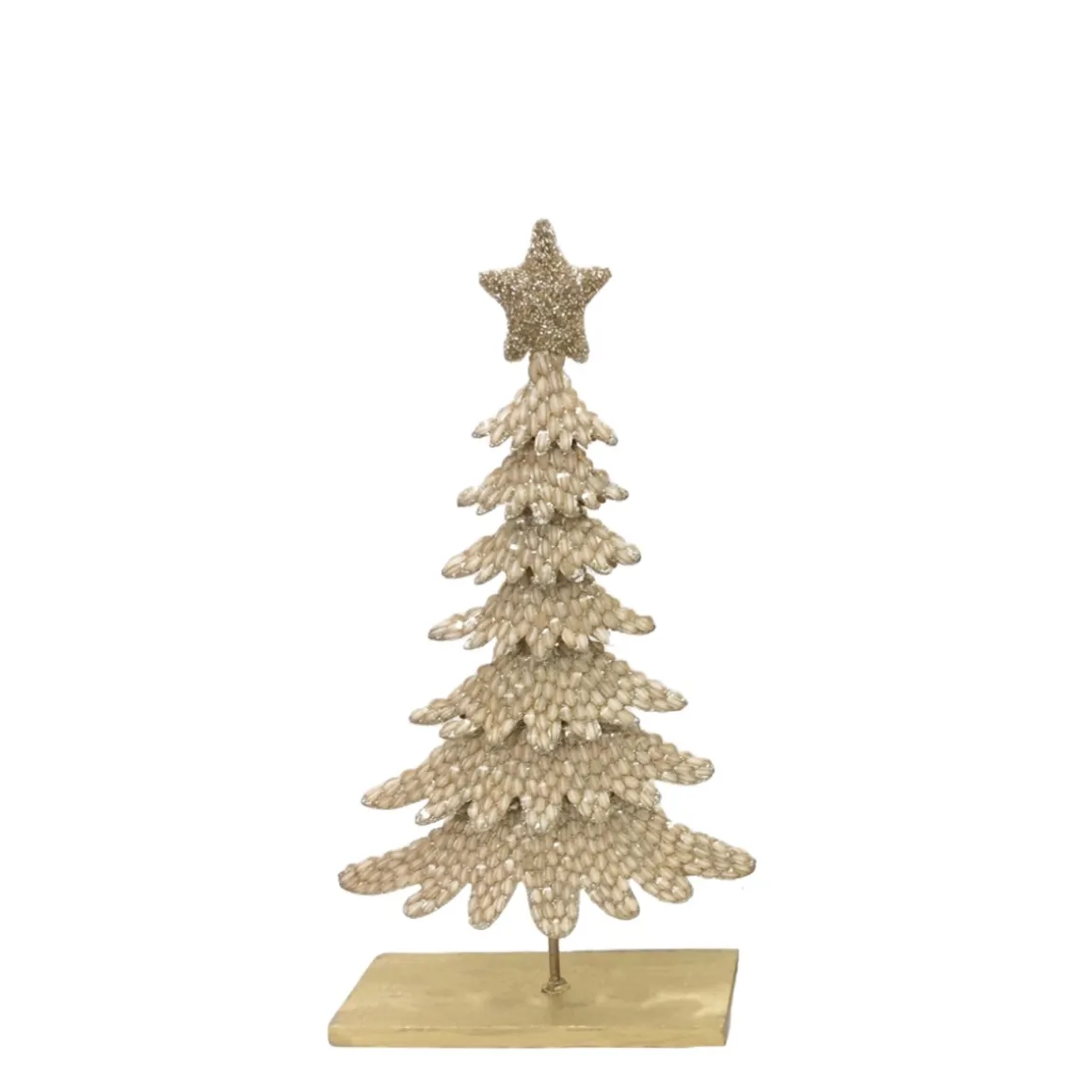 Edler Tannenbaum Weihnachten, goldener Weihnachtsbaum mit Pailletten und Weihnachtsstern, 40cm