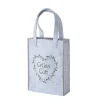 Filz Tasche Garni grau, Filztasche mit Herz und Spruch: Grüss Gott, 28x40cm, Boltze Home Collections