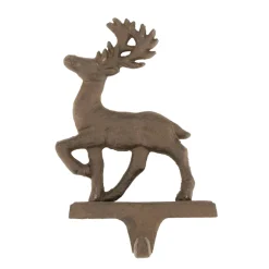 Garderobe Hirsch, Metallhirsch mit Haken und kleiner Ablagefläche, 13x20cm, DIJK Natural Collections