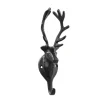 Garderobenhaken Hirsch Ali, Hirschkopf aus schwarzem Metall, 21cm, Boltze Home Collections