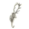 Garderobenhaken Hirsch Ali, Hirschkopf silber, 18cm, Boltze Home Collections