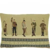 Gobelin Kissen Ski Winternostalgie, 5 Skifahrer Nostalgie, 30x45cm, Mars & More