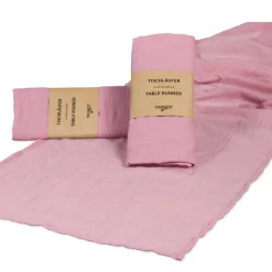 Halbach Tischläufer mauve, Baumwoll-Optik, 44cmx160cm