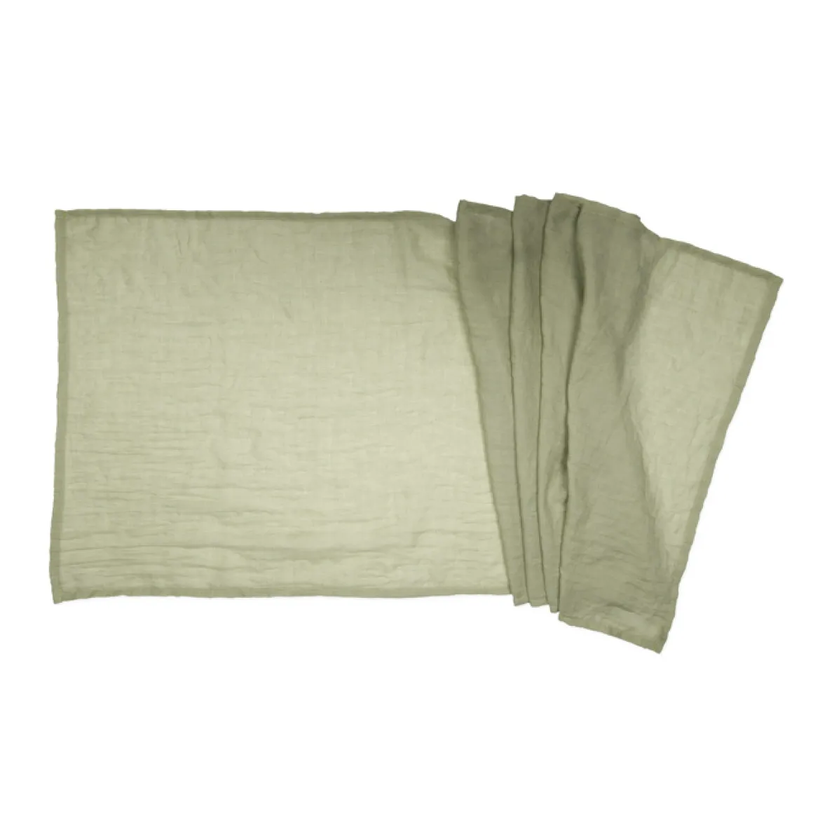 Halbach Tischläufer pale green, Baumwoll-Optik, 44cmx160cm