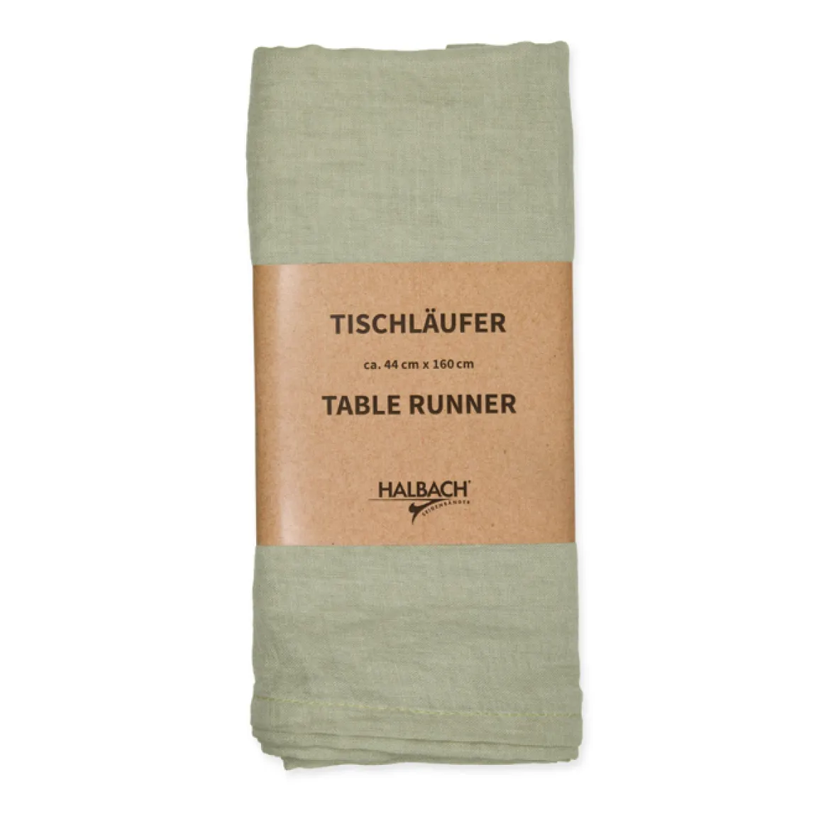 Halbach Tischläufer pale green, Baumwoll-Optik, 44cmx160cm