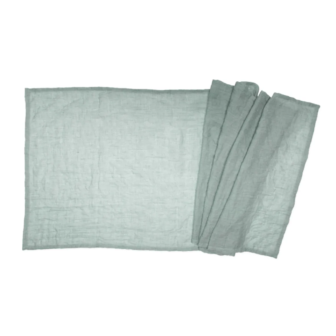 Halbach Tischläufer sage green, Baumwoll-Optik, 44cmx160cm