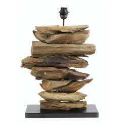 Holz Lampenfuß Treibholz FURY Natur, 60x46cm, Light & Living